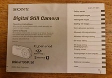 Sony Manual DSC P100/P120 Digital Still Camera