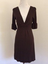 ZARA COLLECTION BROWN 3/4 BELL SLEEVE DRESS SZ S