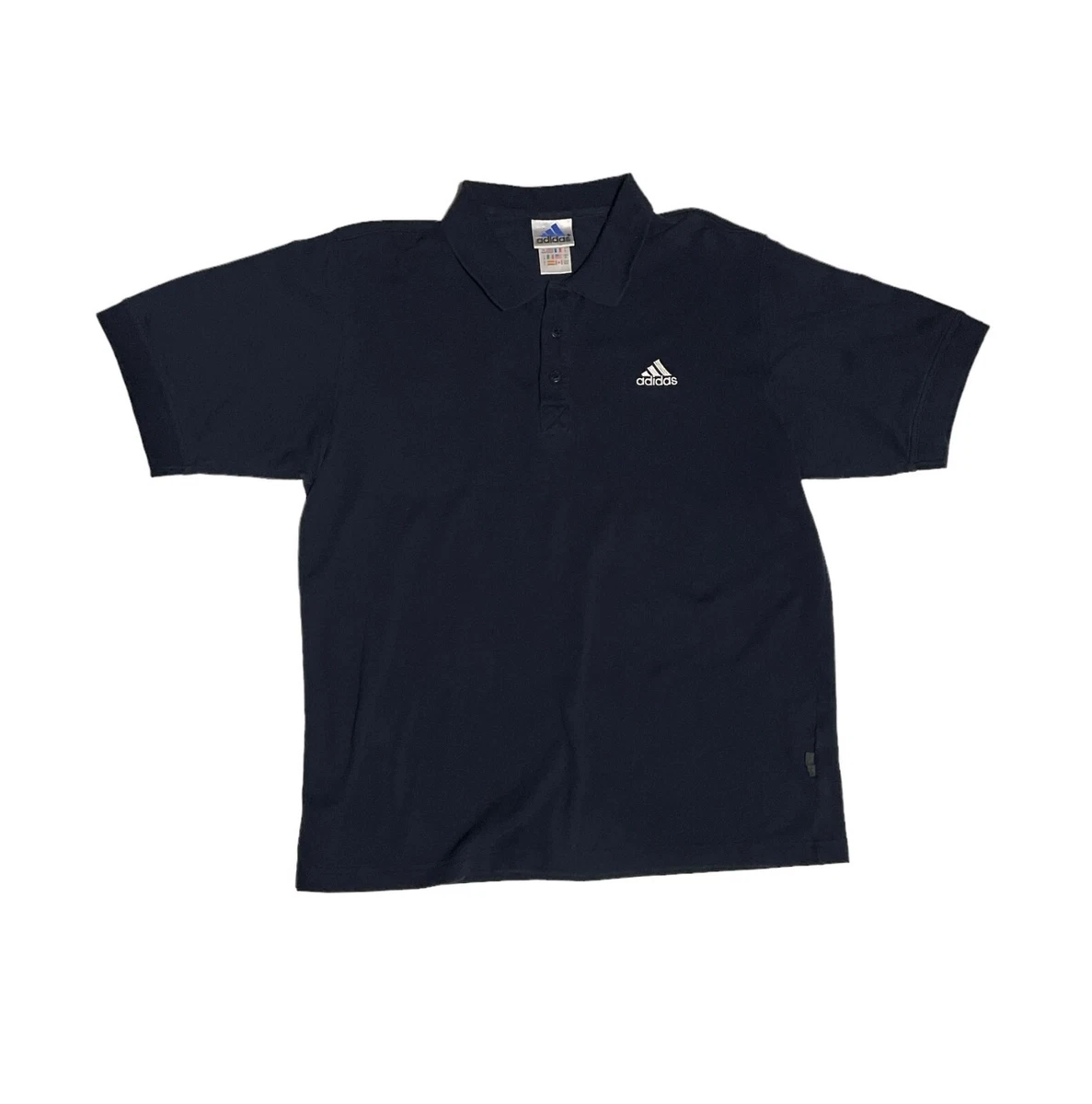 Adidas navy blue hotsell polo t shirt