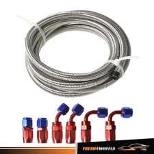 Swivel Hose End  6PCS And 10FT Nylon 4AN Braided Fuel Hose Line