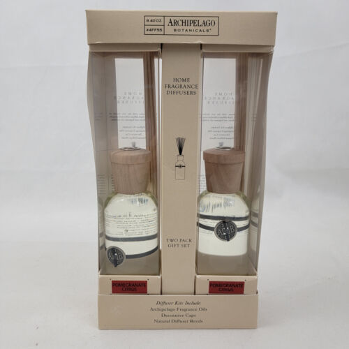 ARCHIPELAGO BOTANICALS Home Fragrance Reed Diffuser POMEGRANATE CITRUS 2 Pack