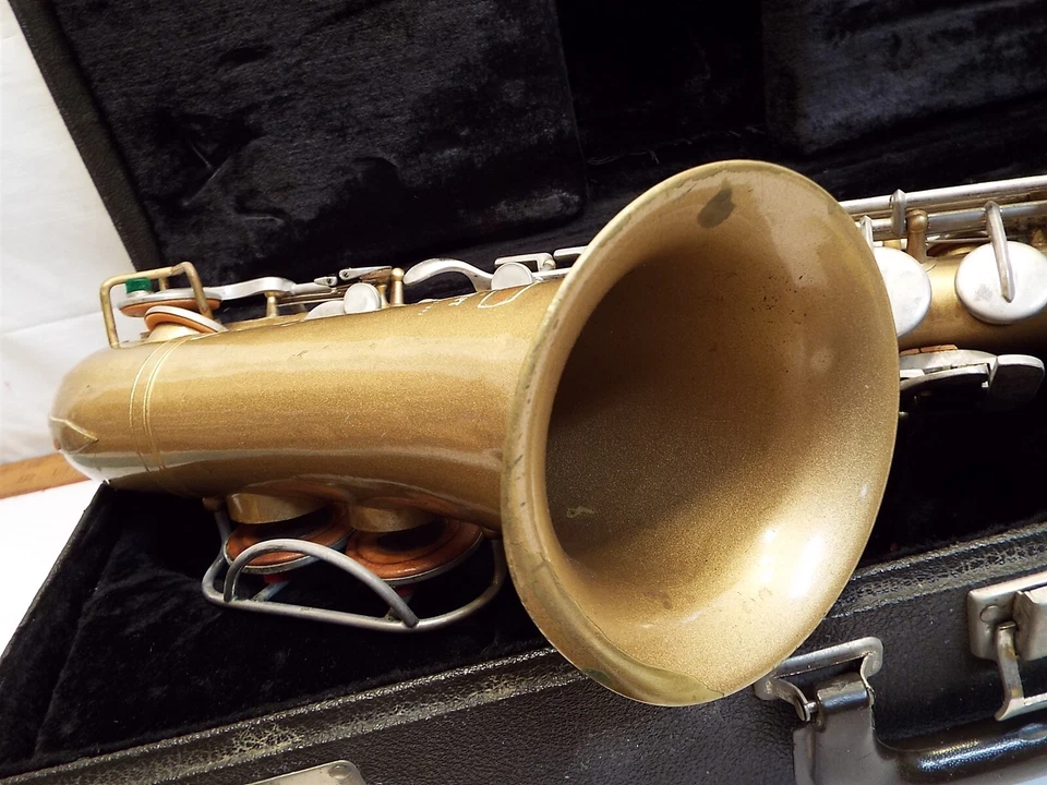 Vintage Bundy Epoxy Finish Student Model Alto Saxophone Marching Band Sax+Case - Image 4 of 4