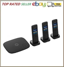 Ooma Telo Air Wireless Home Phone Service w/ 3 Cordless Handsets, Wi-fi Connect