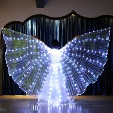 Rainbow Electronic Light DanceWings BellyDance Costumes Alas Led Party Show Isis
