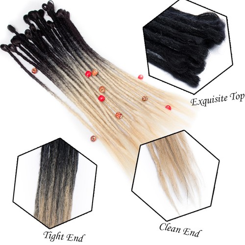 5 Packs Full Head Crochet Dreads Handmade Dreadlocks Hair Extensions As Human US - Picture 6 of 36