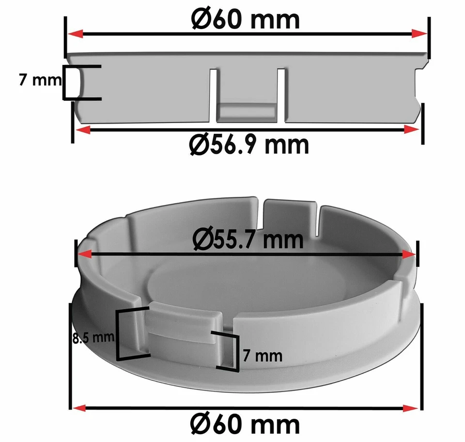 4 tapas de llanta tapacubos tapacubos tapacubos 60 mm se adapta a: 5421.06 / 13588770 Foto 2 de 4