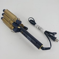 Luxe Willow Black 3 Barrel Adjustable Heat Hair Curling Iron Model LW-1086