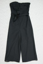 IMMONI black Jamilla 100 cotton lace strapless pant jumpsuit size 6 BNWT