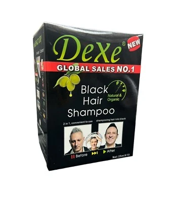 DEXE Black Hair Shampoo 5 min Instant Dye Long Lasting Hair Darkening Pick Qty