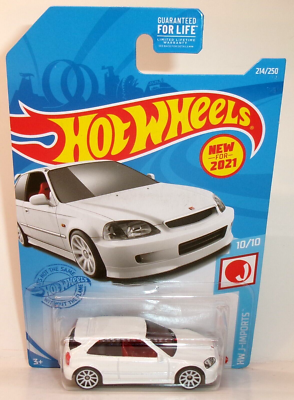 未開封 シビック HONDA タイプR 10台セットHot Wheels 2021 HOT WHEELS 1:64 HW J-IMPORTS 10/10 WHITE 99 HONDA CIVIC TYPE