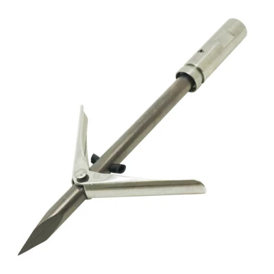 SCUBA CHOICE Spearfishing 6.25" Twin Barb Double Wing 6mm Pole Spear Tip w/ Keeper, Fishing