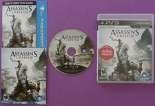 Assassin's Creed III (Sony PlayStation 3, 2012) with Case & Inserts