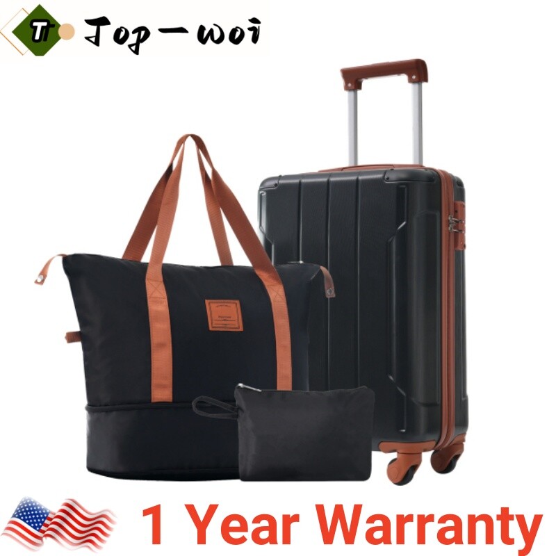 20 in Hardshell Luggage Sets 3 Piece Carry-on Suitcases with Wheels, TSA Lock