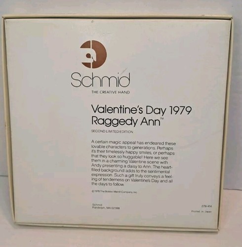 Vintage Ragedy Ann & Ragedy Andy 1979 Valentines Day Collectible Plate In Box - Picture 4 of 10