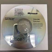 Microsoft Office XP Version 2002 Service Pack 1 PC Software CD Disc OPENED