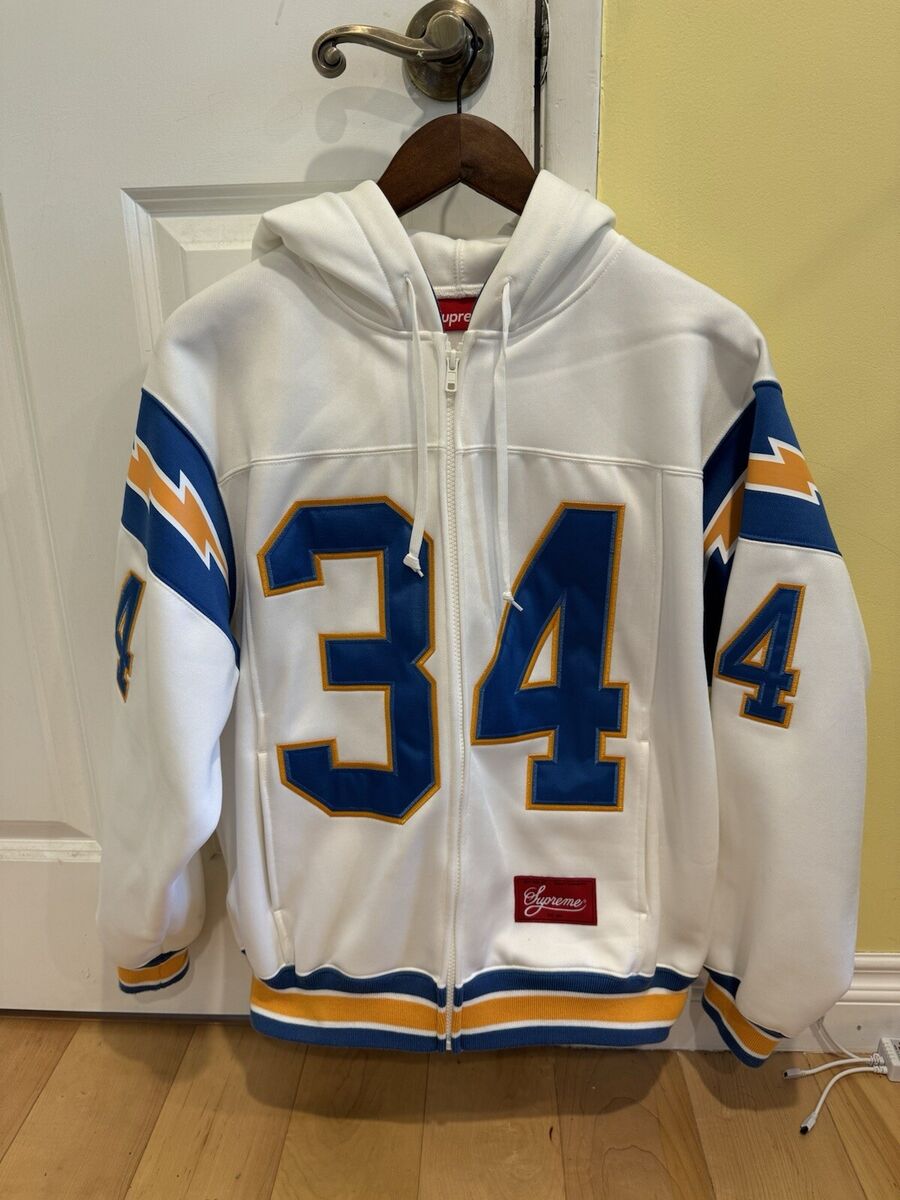 Supreme Football Zip Up Hooded Sweatshirt White Small SS24 Supreme Football Zip Up Hooded Sweatshirt White Small SS24