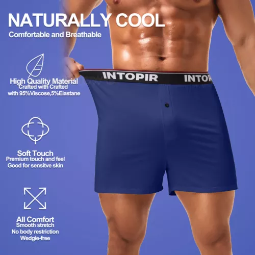 7x Mens Boxer Shorts Underwear Soft Comfortable Breathable Knit Boxer Shorts - Picture 3 of 12