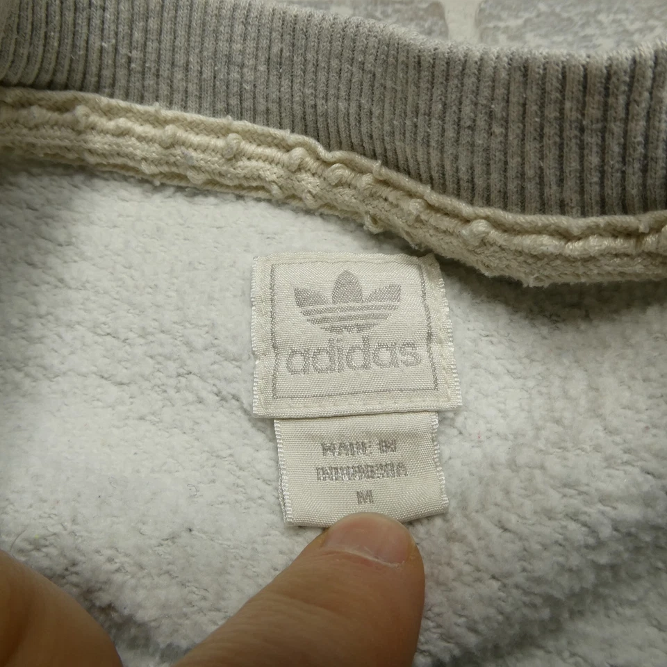 Sudadera de hockey Notre Dame talla mediana Adidas polar cuello redondo estilo vintage Foto 3 de 4