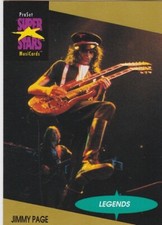 1991 PROSET SUPERSTARS MUSICARDS SERIES 1 SINGLE TRADING CARD #18 JIMMY PAGE