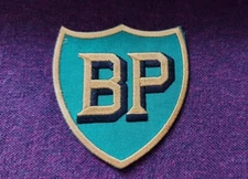 BP Iconic Green Shield Sew / Iron On Patch Motorsports Motor Racing Oils Fuels