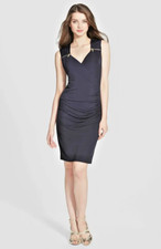 MICHAEL KORS Navy Sweetheart Neck Dress With Front Zipper  (MEDIUM) NWT  $120.00