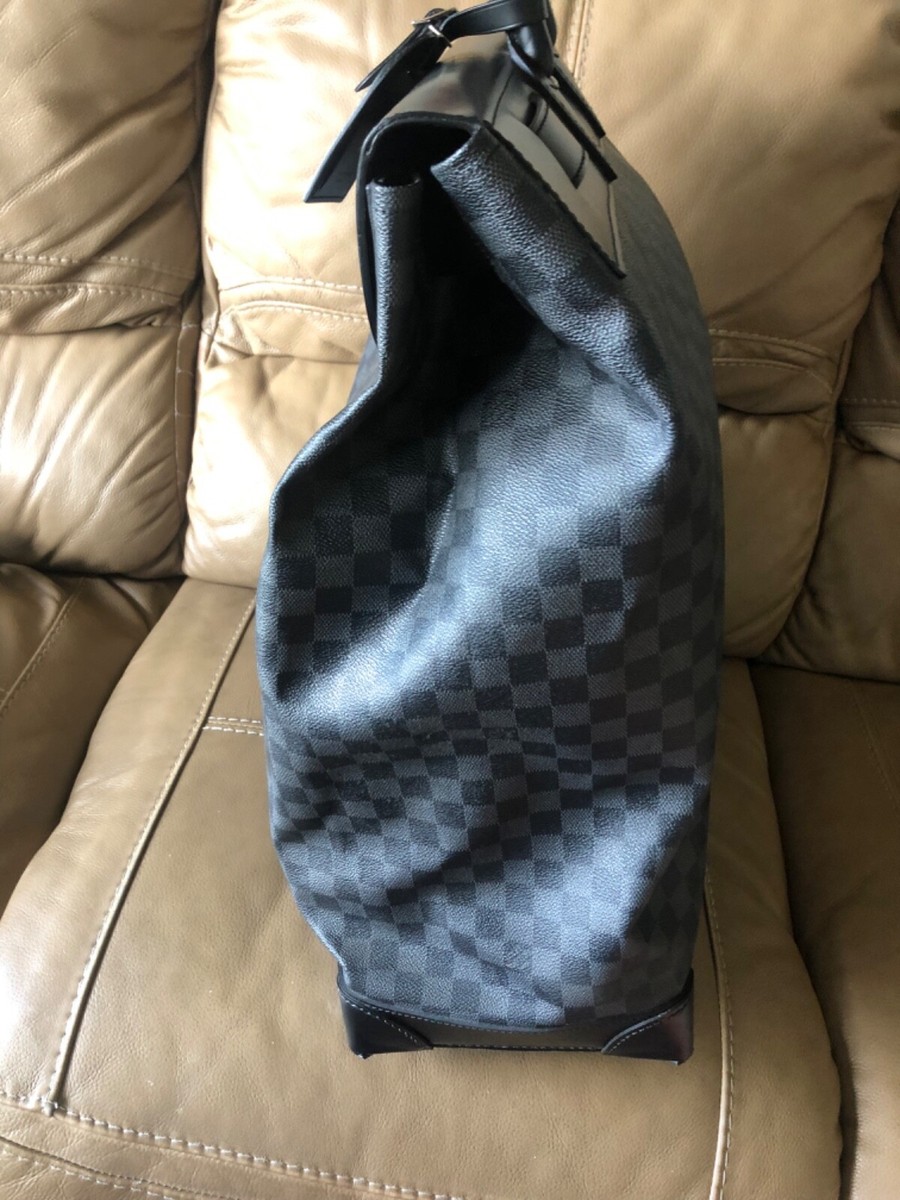 Authentic Louis Vuitton Steamer Bag N23357 Damier Graphite - Large - $7950