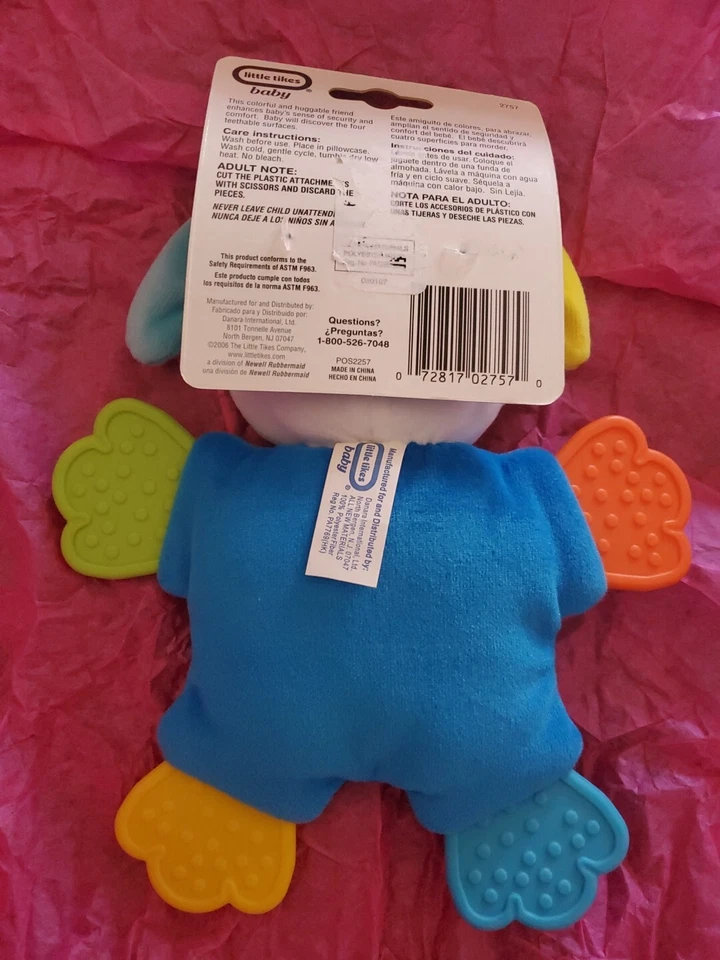 Juguete mordedor de peluche Little Tikes Baby Little Huggy Cutie cachorro perro 2006 nuevo con etiquetas Foto 2 de 3