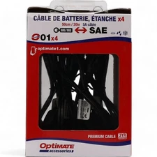OptiMate O-01x4 Ring Terminal Harness 20in 50cm Battery Charger Cable Powersport