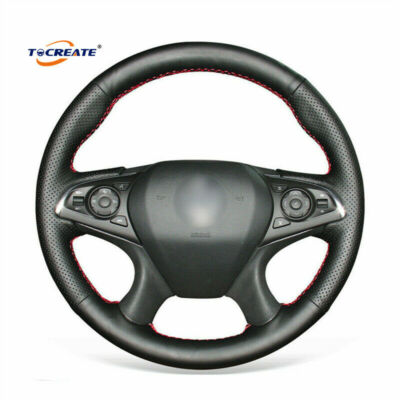 Black Genuine Leather Car Steering Wheel Cover for Buick Lacrosse 2016 #TF01