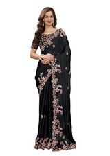 Women's Rangoli Silk Embroidery Saree with Unstitch Blouse Piece
