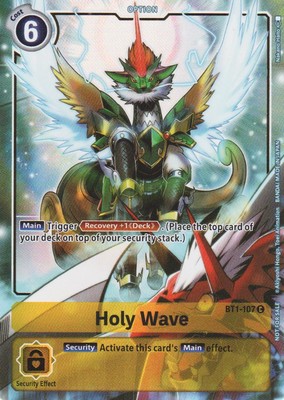 1x Holy Wave - BT1-107 - C (Dash Pack Ver. 1.5) - Foil Digimon BT01-03 Ver.1.5 R