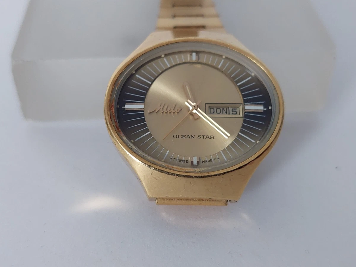 MIDO Ocean Star Commander Cal 759 Automatic for Women Ref 7589 Gold Plated Case