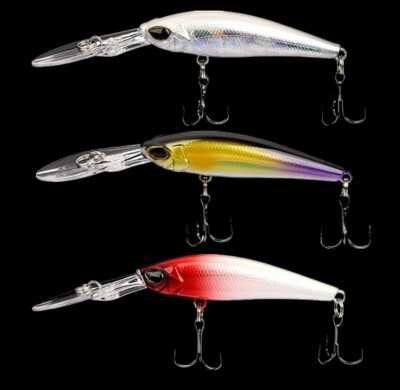 1PCS Fishing Lures Minnow Wobblers Crankbaits Trolling Baits Hook Floating Bass