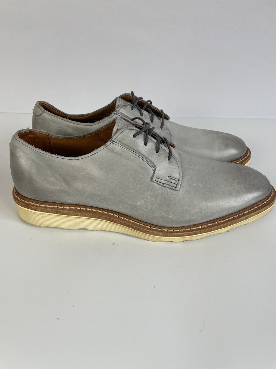 ALLEN EDMONDS Cove Drive Leather Oxfords Gray Mens Sz 10.5 D 