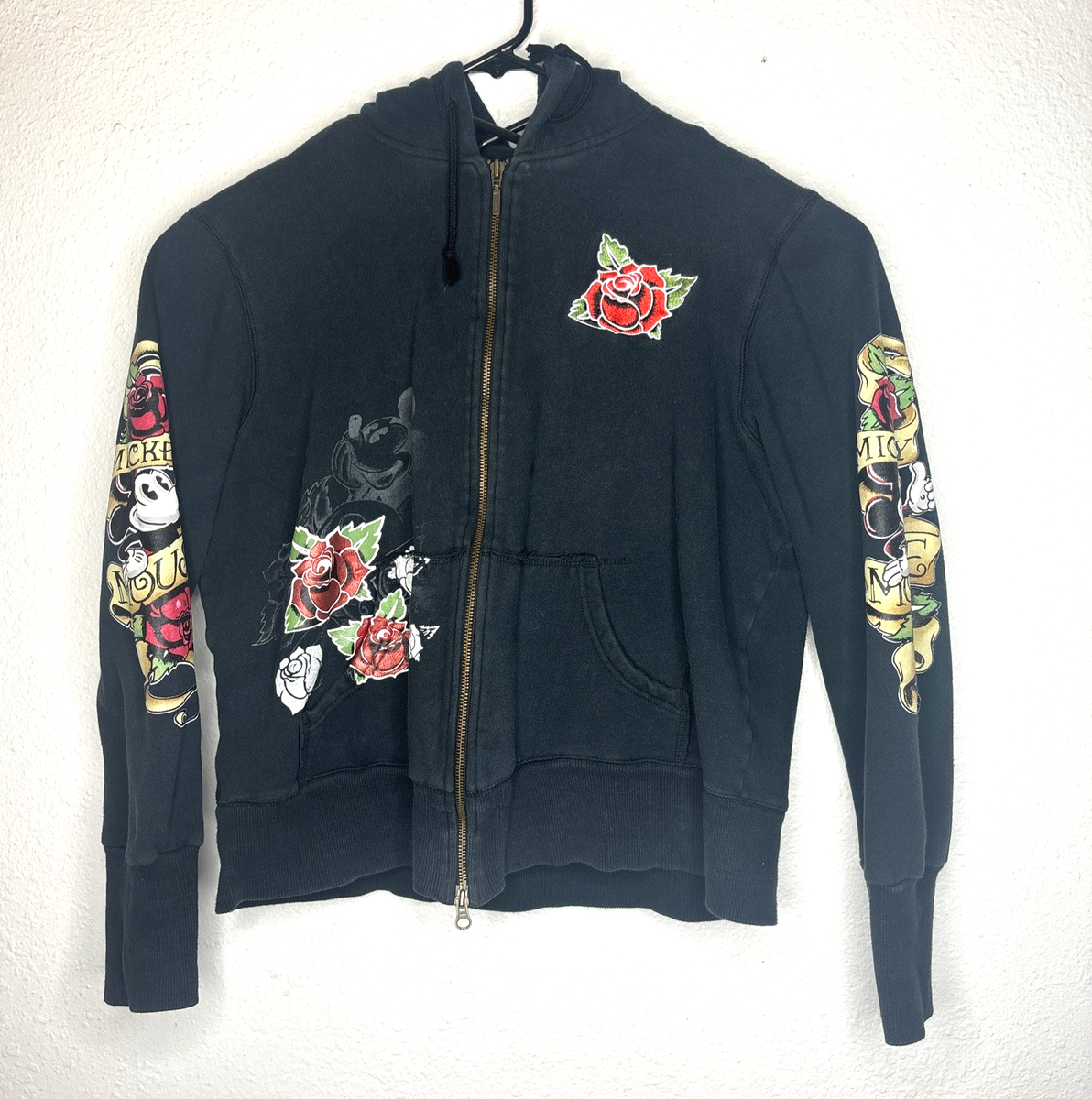 ED HARDY エドハーディ　スタジャン　タトゥー　スウェット地　y2k ED HARDY エドハーディ スタジャン タトゥー スウェット地 y2k