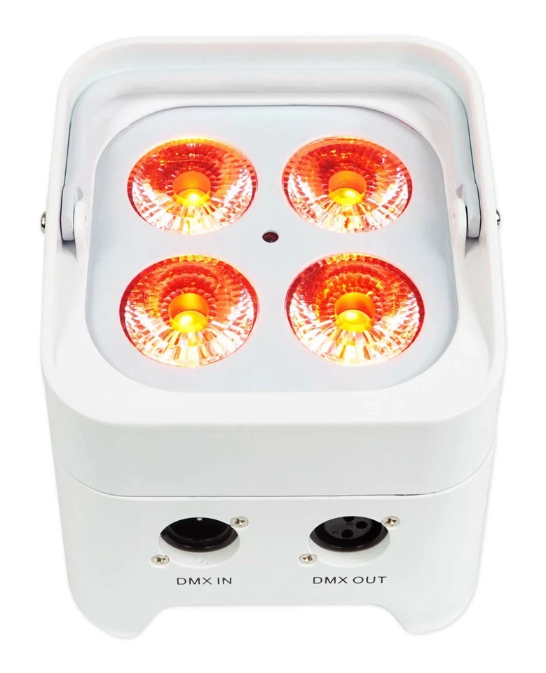 Rockville BEST PAR 50 White Rechargeable Par Wash Up-Light Wireless DMX+RGBWA+UV - Image 2 of 4