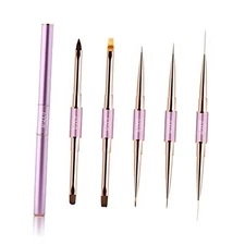 Eptbsdu Nail Art Brushes, 5PC Double Ended Nail Art Design Brushes, Nail 
