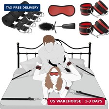 Sex Bondage Restraints BDSM Kit, Couple Sex Toys Bed Restraints Set Adjustable 4