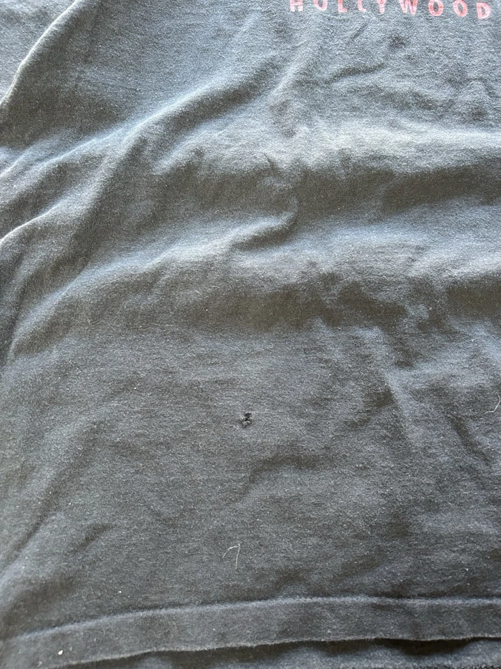 复古 90 年代环球影城好莱坞黑色单针 T 恤 XL — 第 3/4 张图片