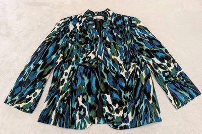 Kasper Women's Size 12 Jacket Fully Lined 3/4 Sleeves Cardigan Career Work