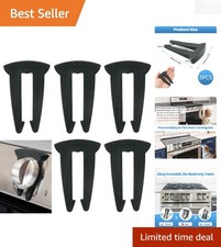 Black Silicone Gas Stove Knob Safety Covers - 5-Pack for Toddler Protection