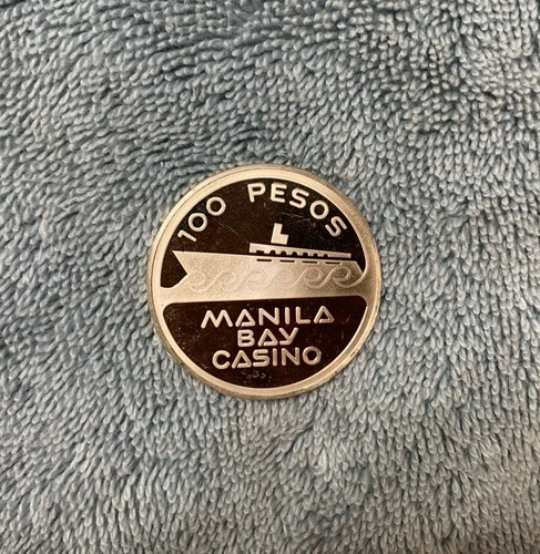 Philippines 100 Peso Manila Bay Casino 925 Silver Proof Coin Franklin Mint
