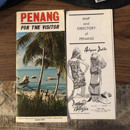 Penang for the Visitor Booklet 1968 and Map & Directory Of Penang