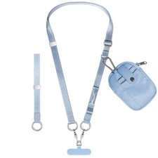 2 in 1 Phone Lanyard with Wallet, Anti Theft Phone Strap Crossbody Adjustable...