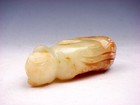 Old Nephrite Jade Stone Carved Sculpture Seated Monkey Scratching Head #01102501 — photo 5
