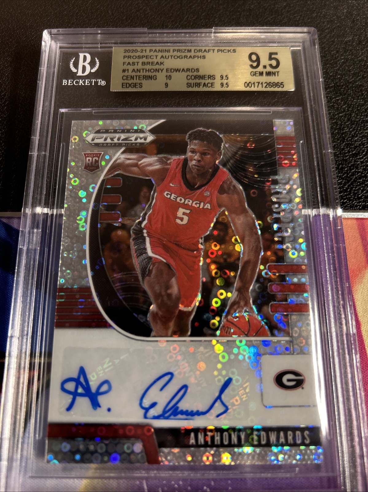 Anthony Edwards 2020 Prizm #FR-AEW Fast Break Rookie Anthony Edwards 2020 Prizm #FR-AEW Fast Break Rookie