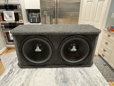 Old School JL Audio 12W0-8 Pair 12  Subwoofer Sealed Box Refoamed Tested - Video