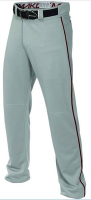Easton Mako 2 Adult Men s Gray With Maroon Piping Full Length Baseball Pant NWT