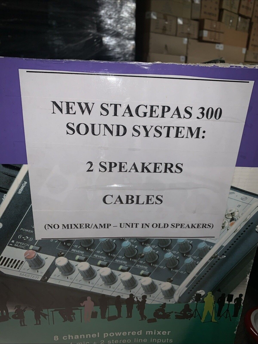 2x New Yamaha Stagepas 300 150W Portable PA System Speakers (NO
