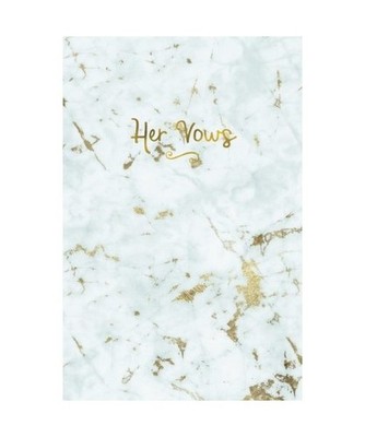 Her Vows: White Gold Marble Vows Notebook, Wedding Planning Notebook, Stylish Br